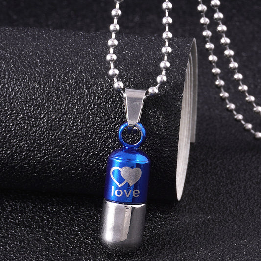 cremation or pill short necklace