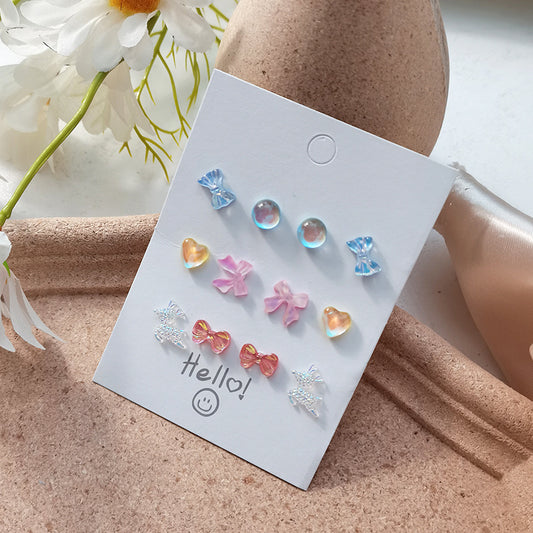 Flower stud post multiple earrings 4729