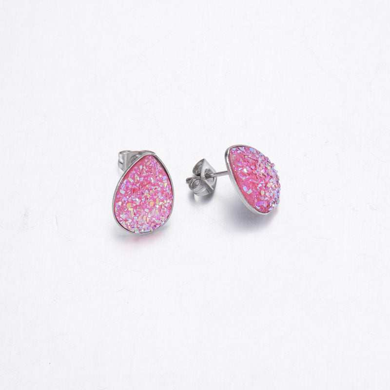 Teardrops icy stud post multiple earrings 4658