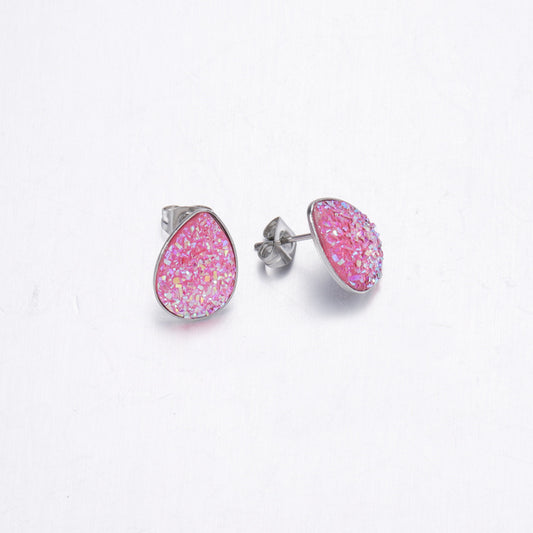 Teardrops icy stud post multiple earrings 4658