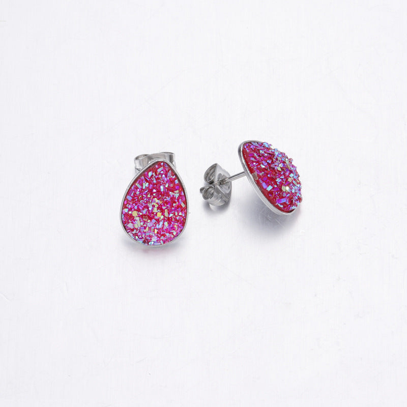 Teardrops icy stud post multiple earrings 4658