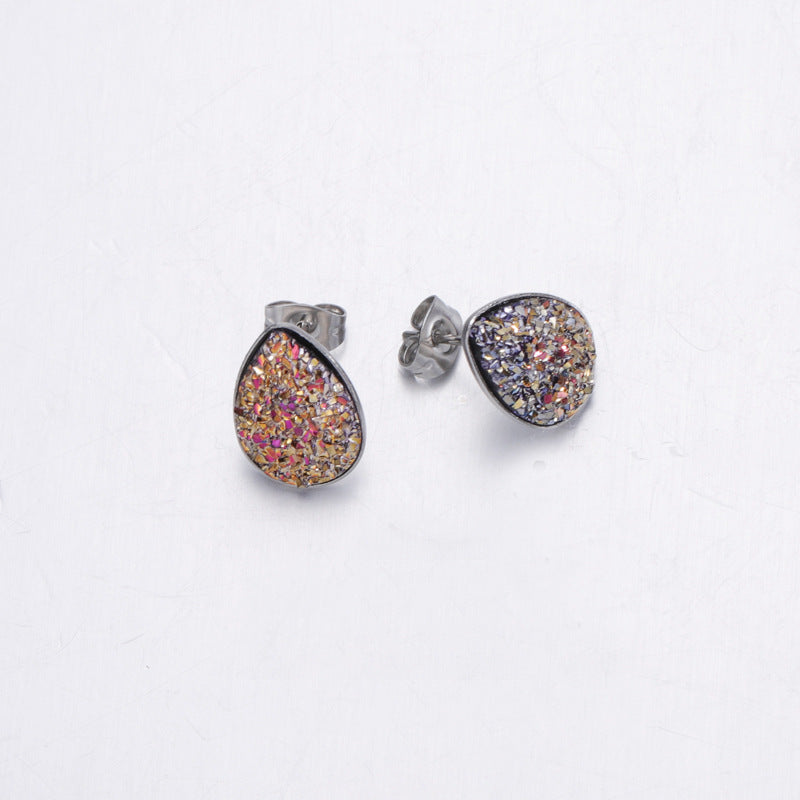 Teardrops icy stud post multiple earrings 4658