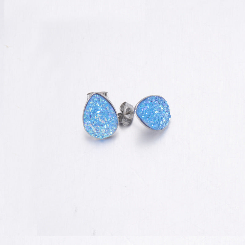 Teardrops icy stud post multiple earrings 4658