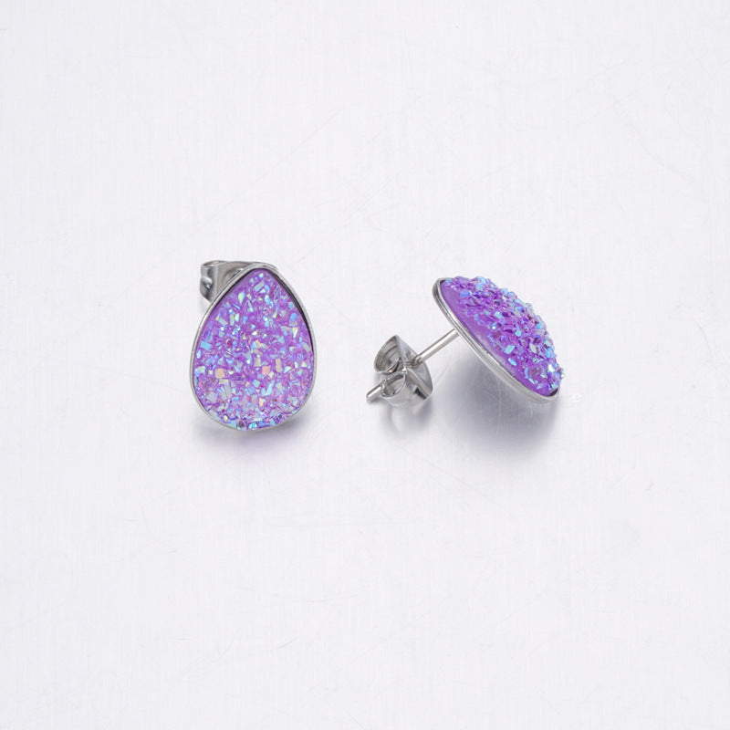 Teardrops icy stud post multiple earrings 4658