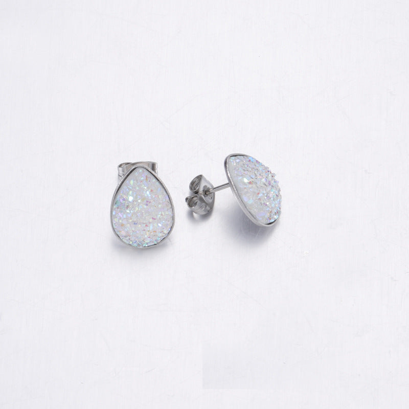 Teardrops icy stud post multiple earrings 4658