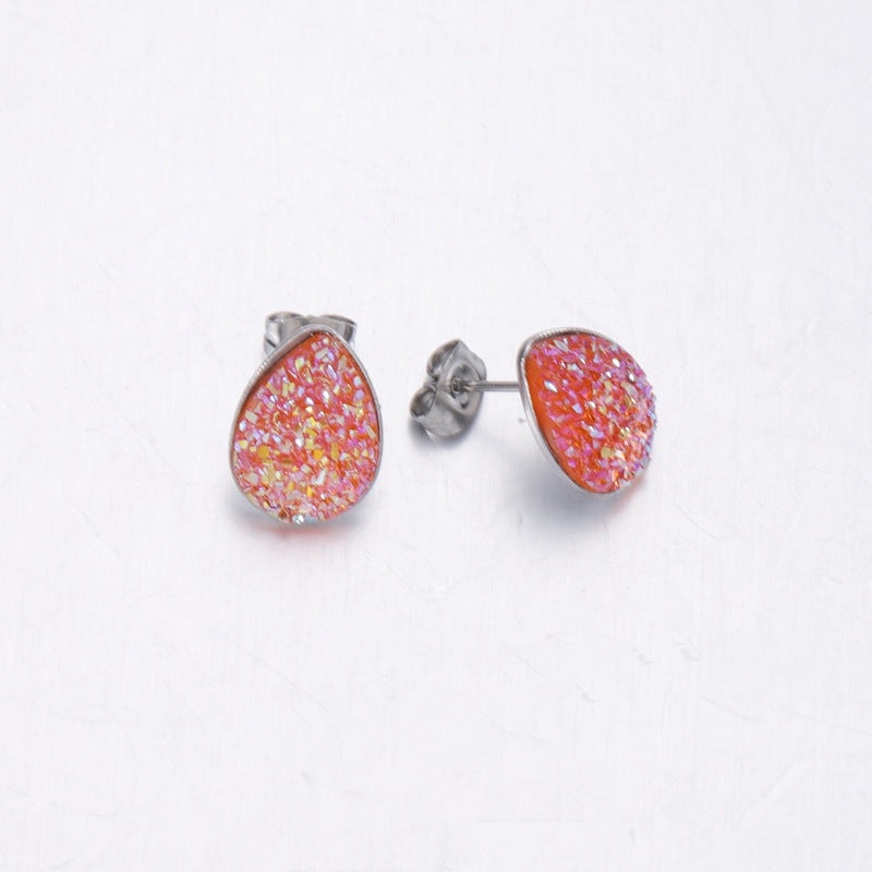 Teardrops icy stud post multiple earrings 4658