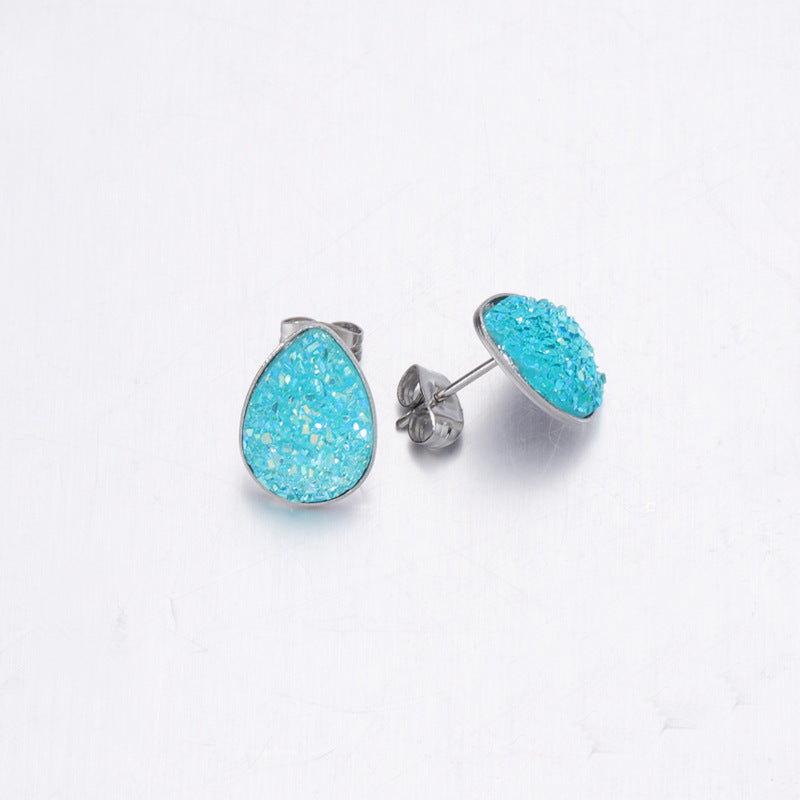 Teardrops icy stud post multiple earrings 4658