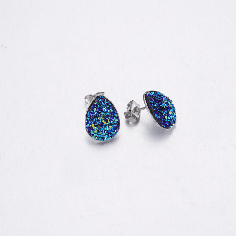 Teardrops icy stud post multiple earrings 4658