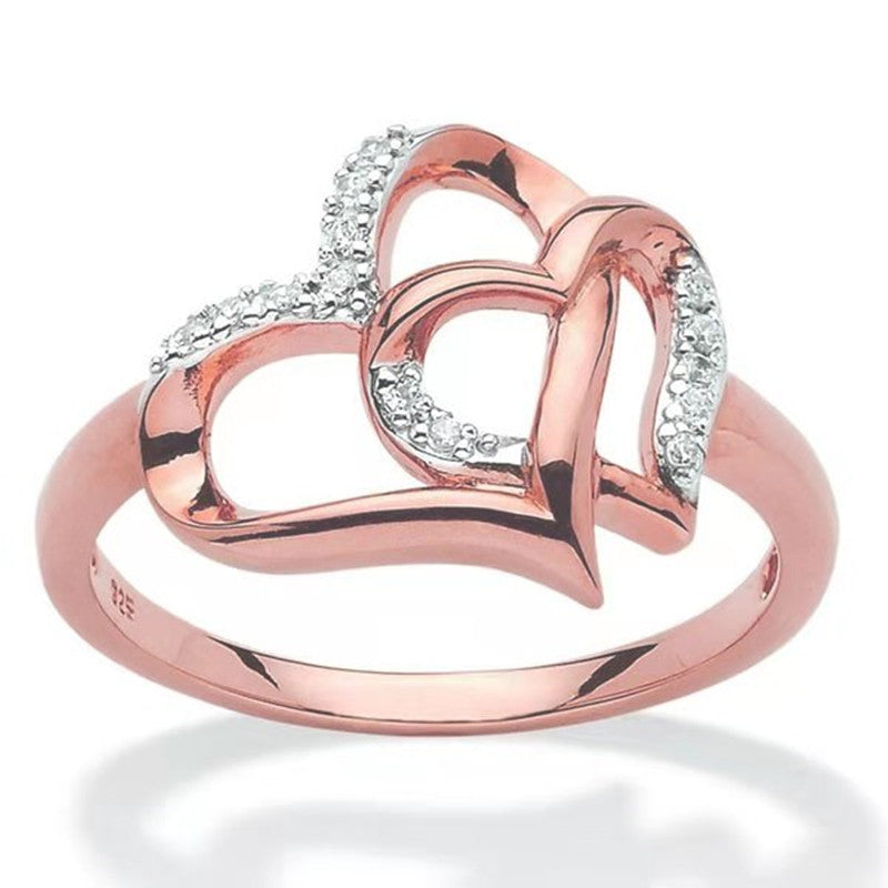 Cupid has double the love white gold ring 4711