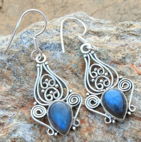 Laborite crystal blue earrings7787