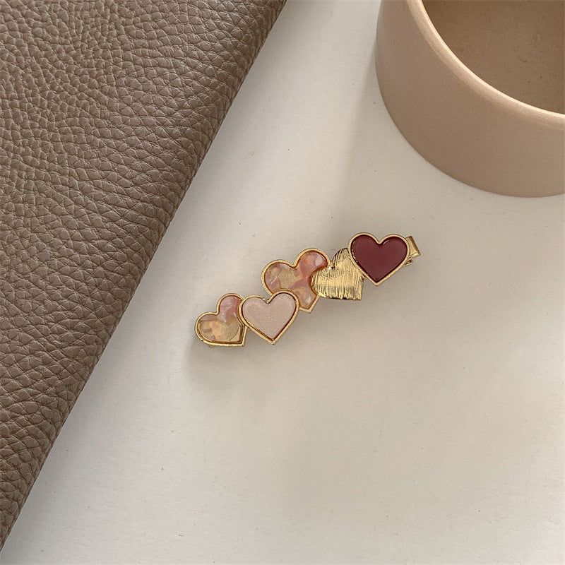 Heart hair clips 7808