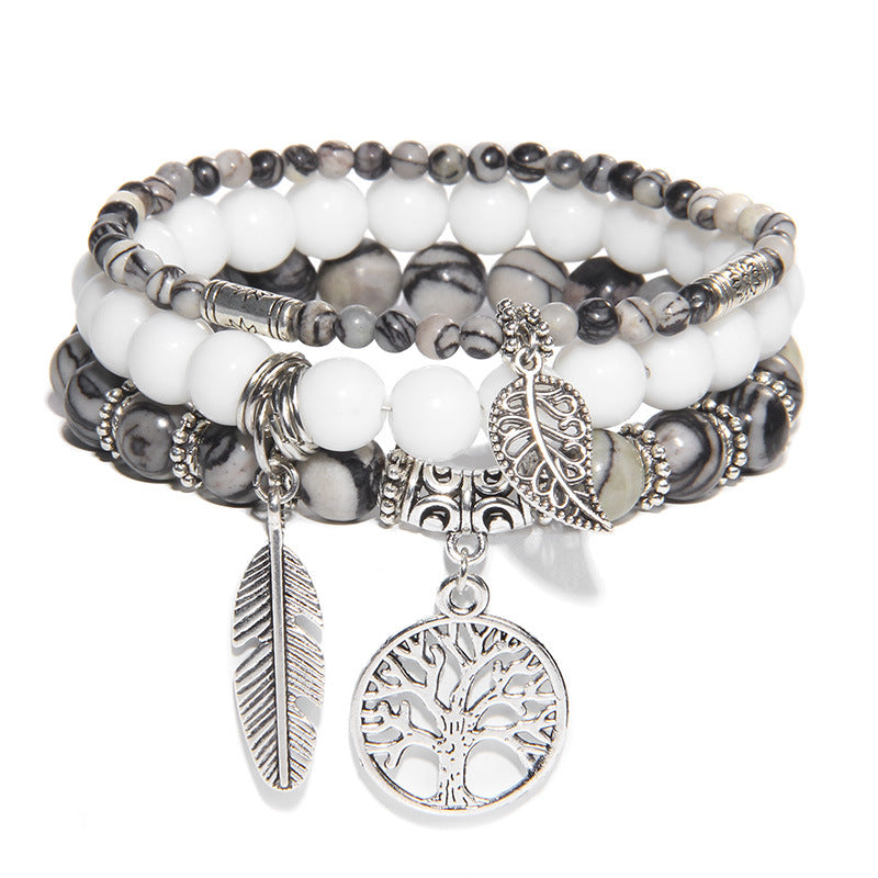 Tree of feather multiple bracelet 7815