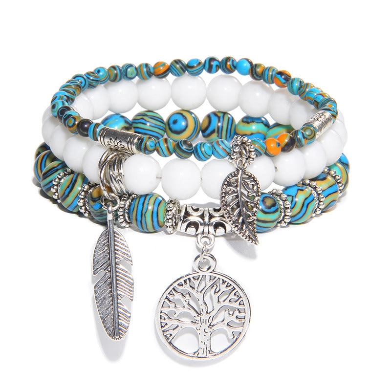 Tree of feather multiple bracelet 7815