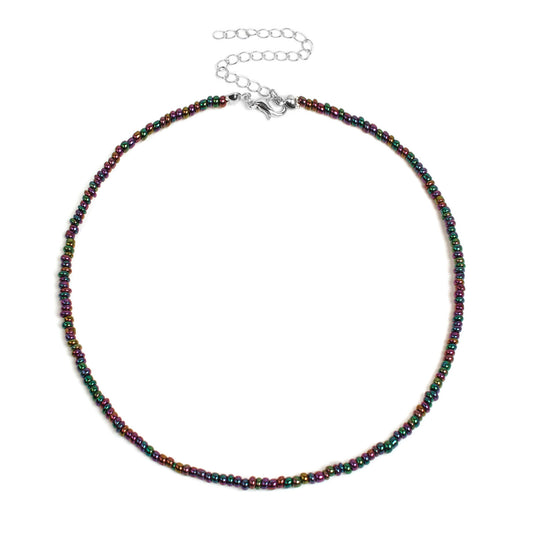 Seed beaded diy charm choker necklaces 7953