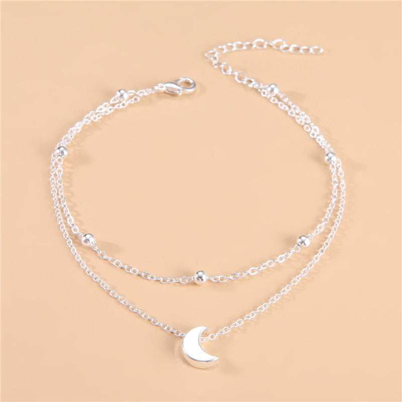 White silver anklets 7794