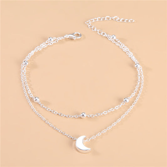 White silver anklets 7794