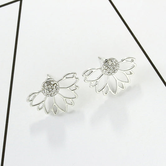 Some kind of daisy silver jackets earrings 9482