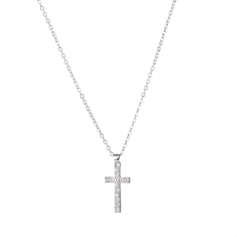 Jesus of the cross silver short necklace 6275