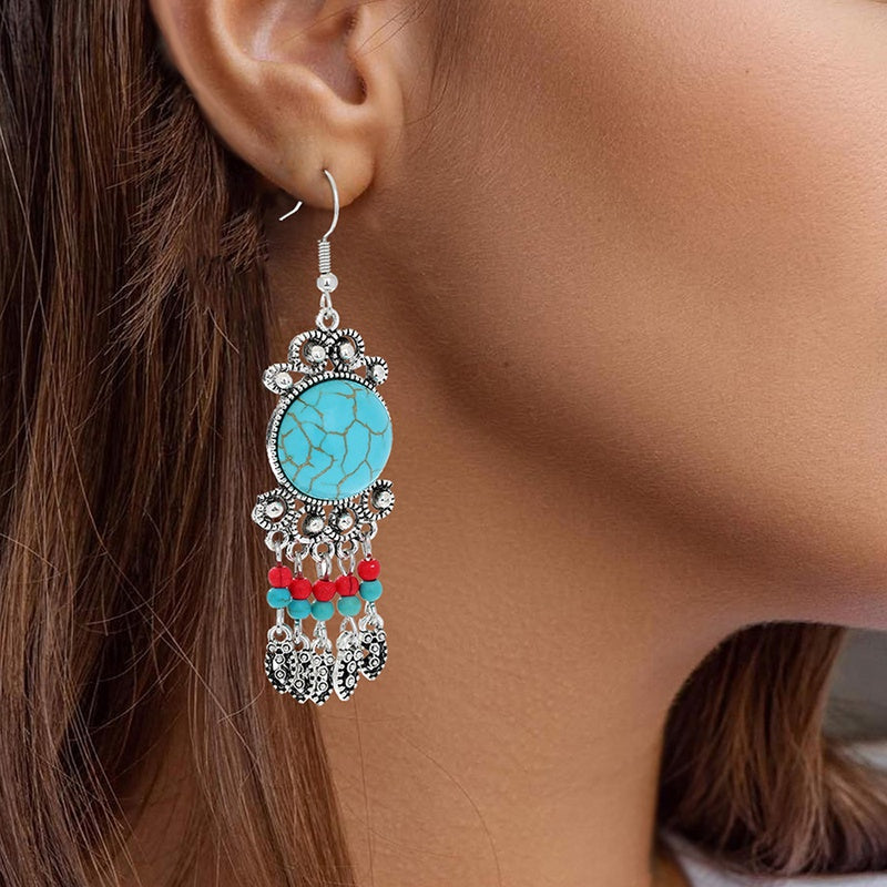 Indian Power of love turquois stone earrings 3351