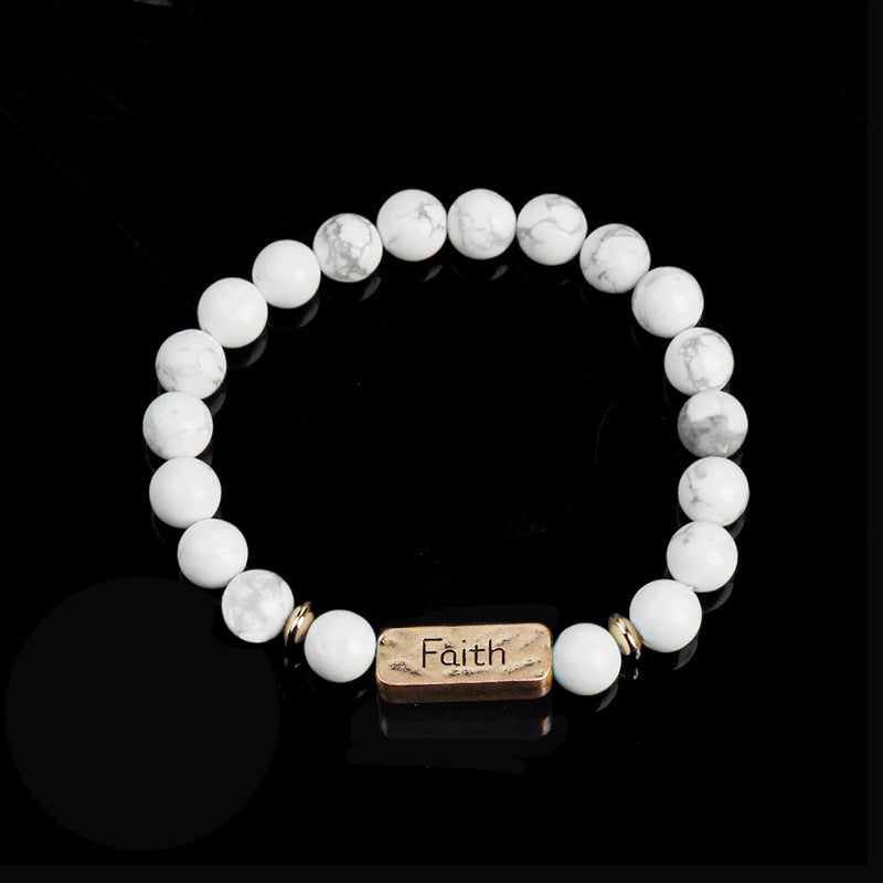 Stone of faith marble bracelet 6247