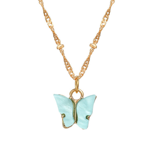 Short and sweet butterfly short necklace 5309