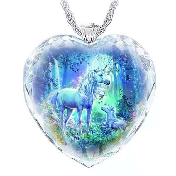 Kitty dolphin or unicorn short necklace 9360