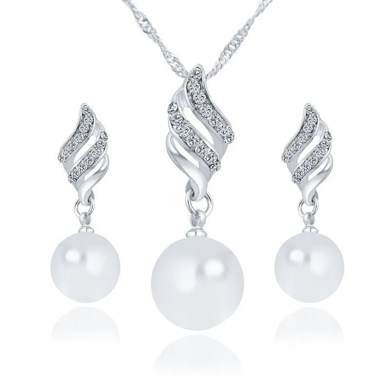 Pearl twist white set