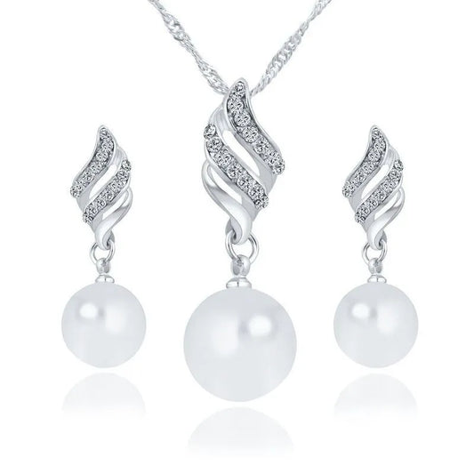 Pearl twist white set