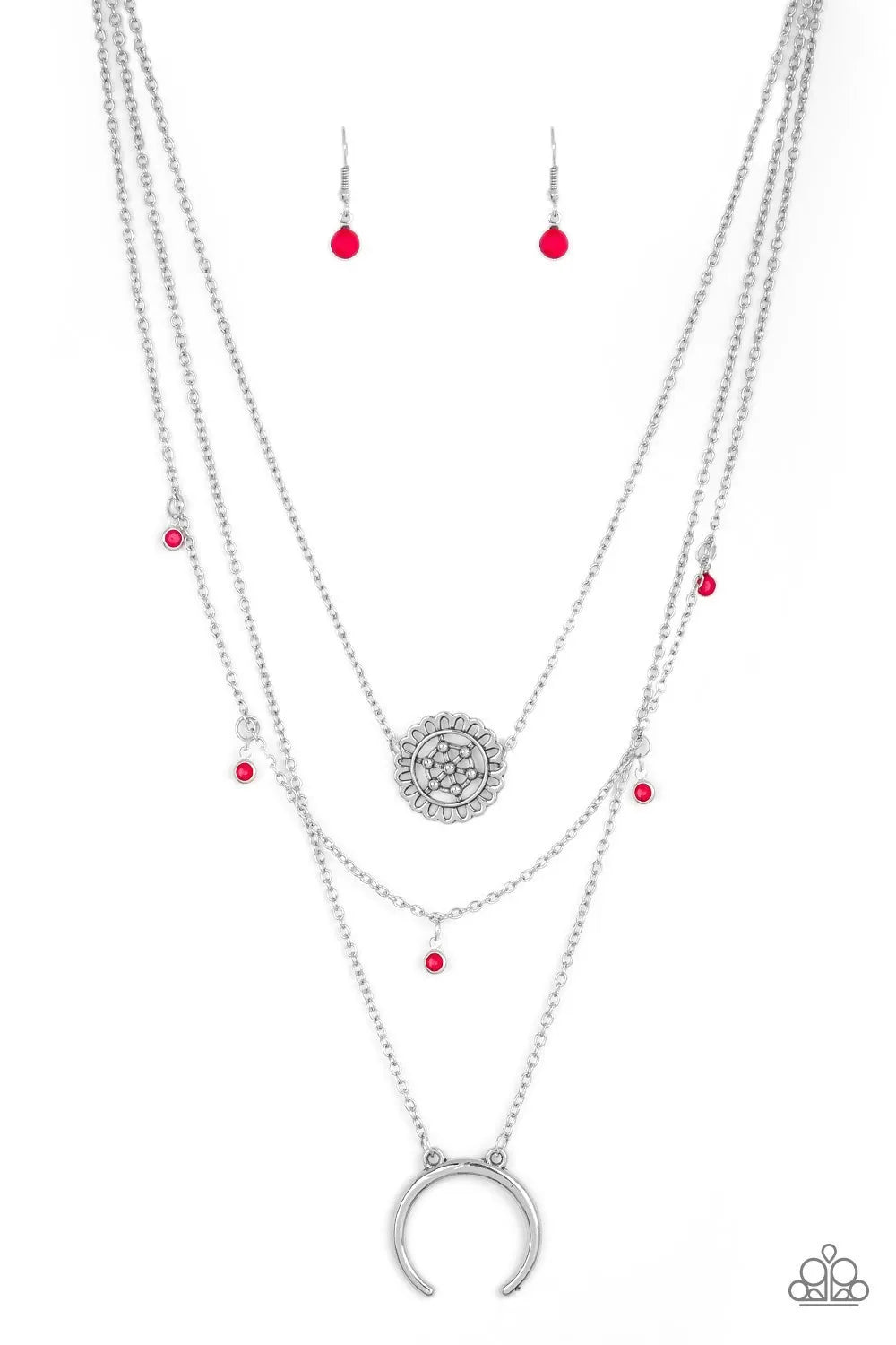 Lunar Lotus - Pink necklace short layered papa