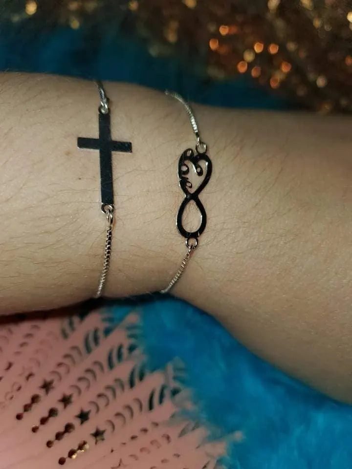 Love my cross silver bracelet 3203