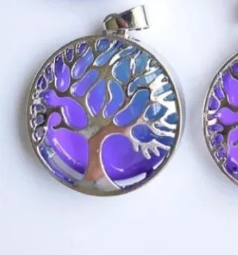 Brighten tree calming short multi crystal necklace