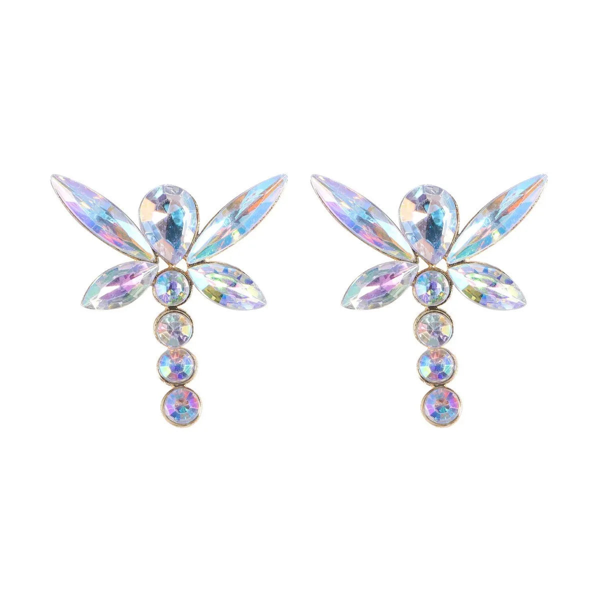 dragon fly iridescent post earrings 7832