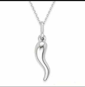 horn silver short  necklace