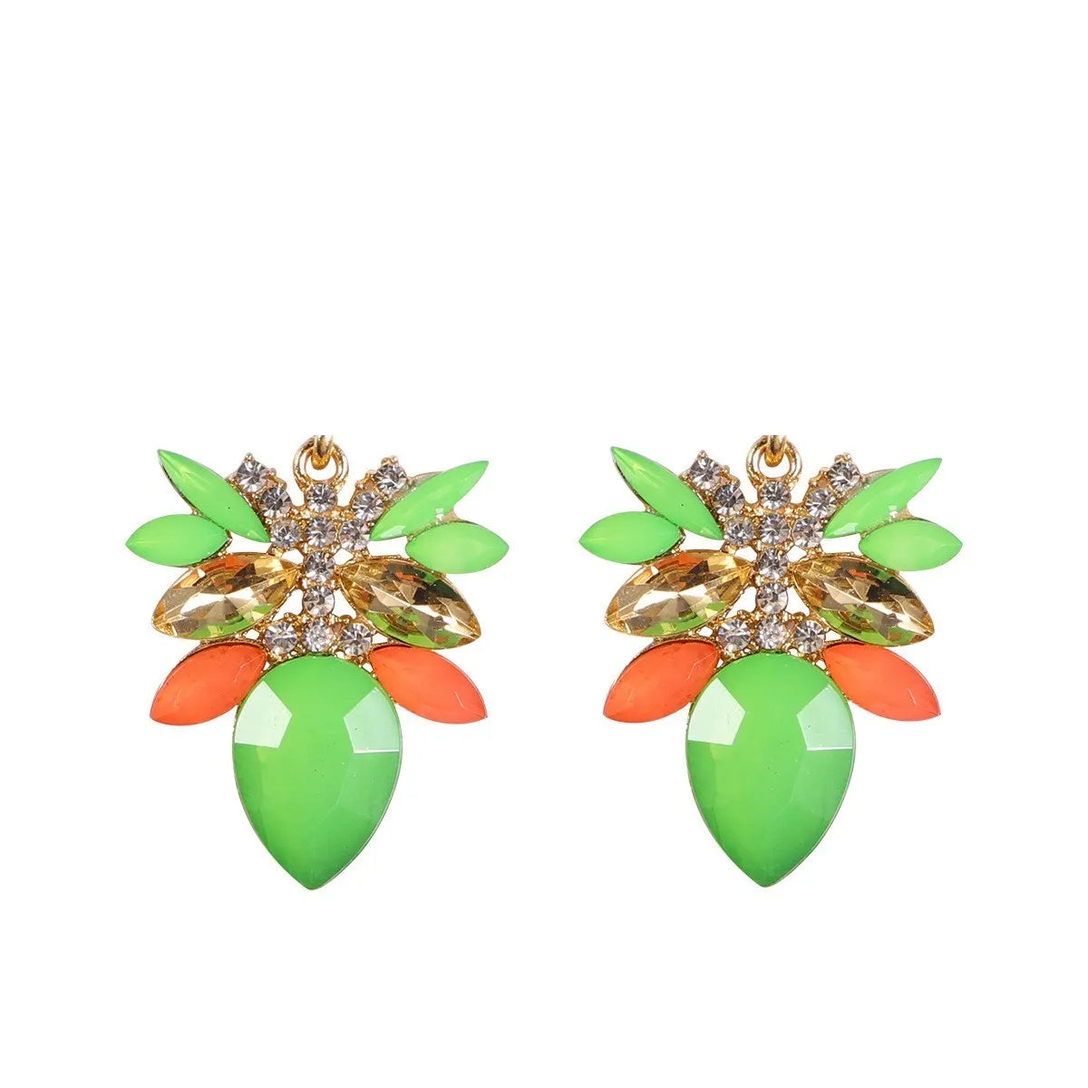 Electric green opal earrings 5247