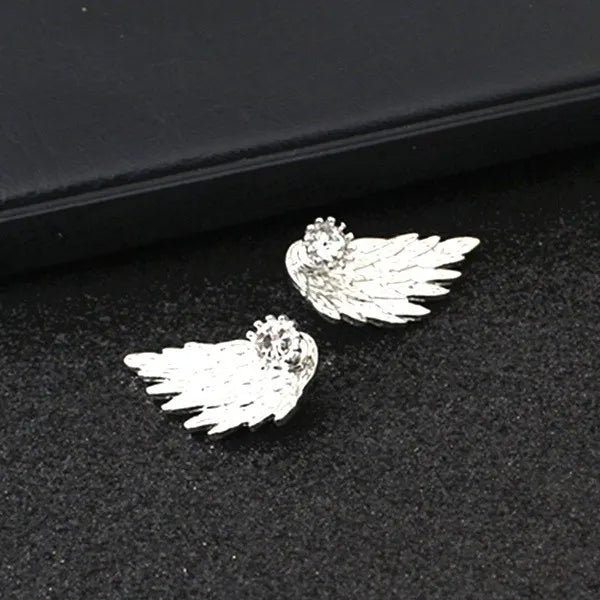 angel jacket white earrings