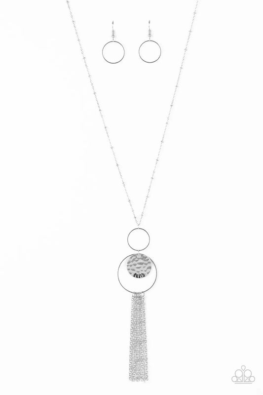 Faith Makes All Things Possible - Silver long necklace