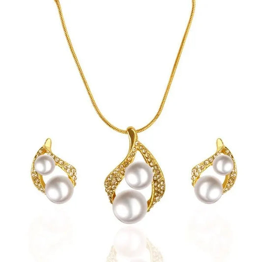 Gold oval me gold set