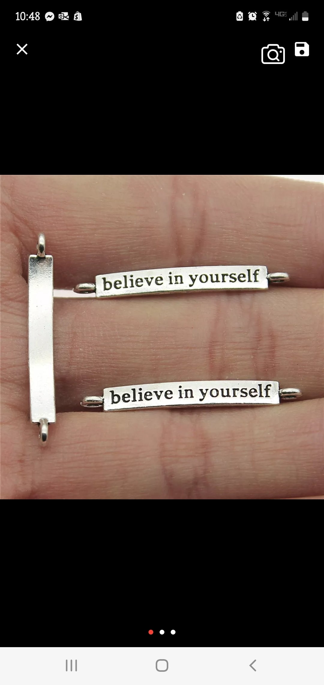 Believe in your self inspirational bracelet