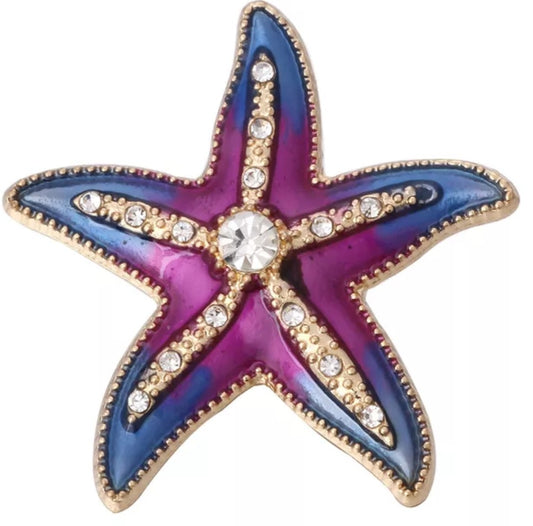 Starfish blue and purple snap 18 mm