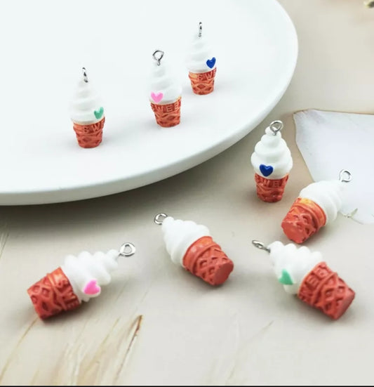 Ice Cream charms earrings short necklace z28