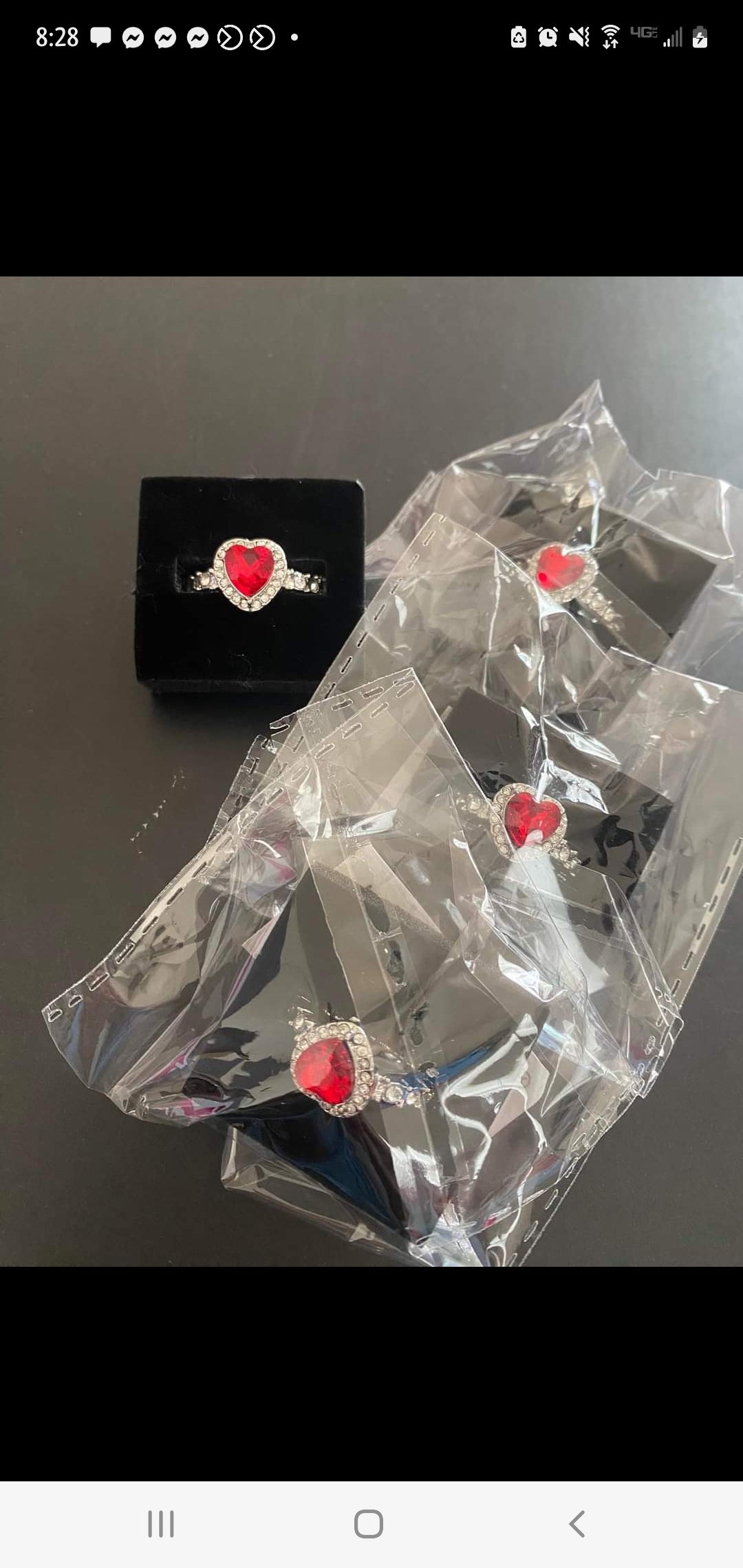 Pink or red short ring