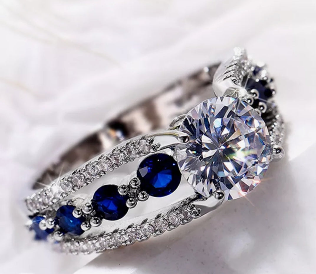 sapphire blue ring 8.5