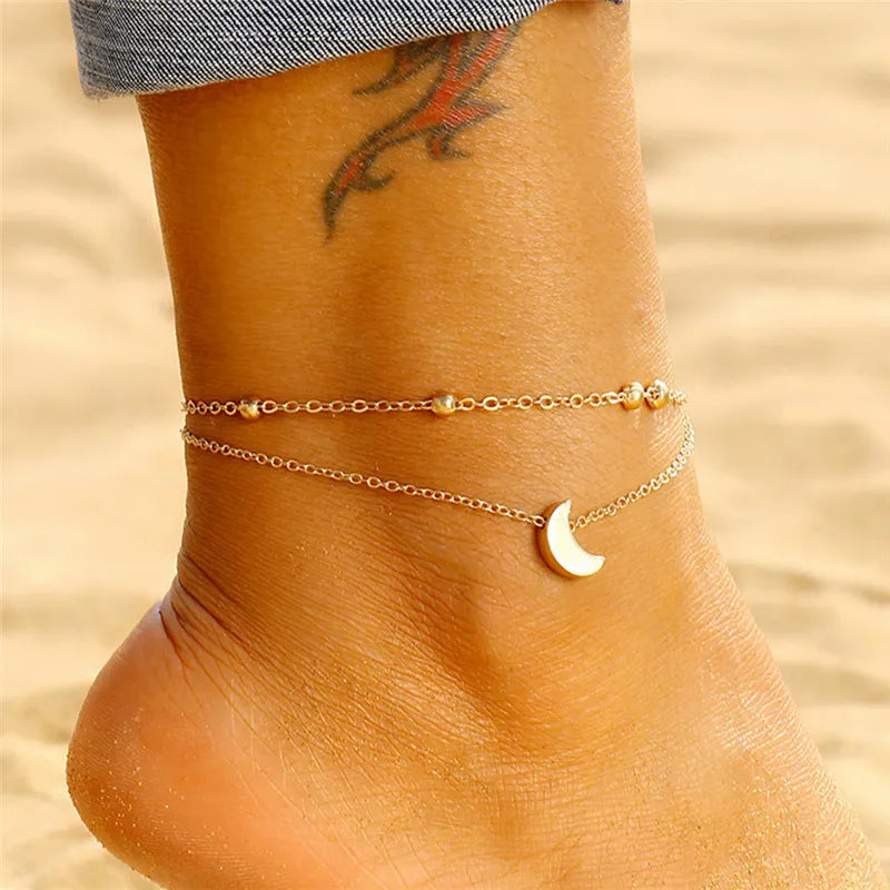 White silver anklets 7794