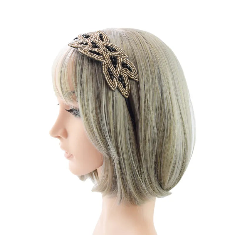 white 20s hair band