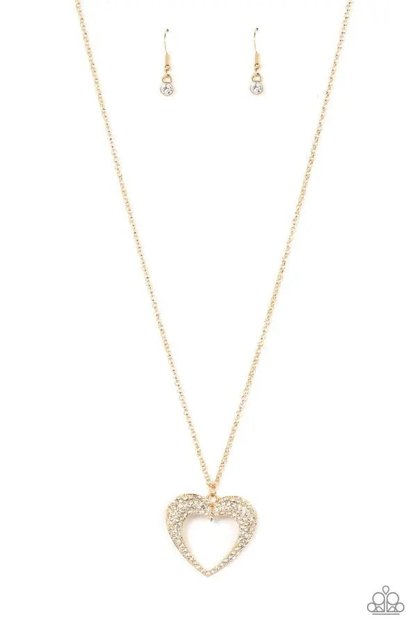 Cupid Charisma heart - Gold long necklace