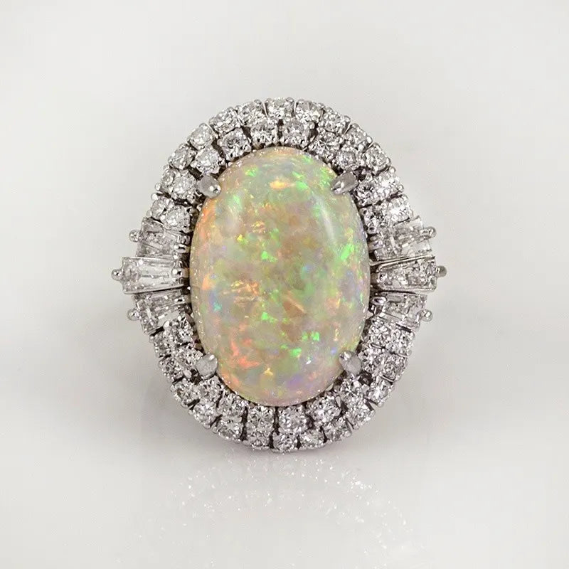 mother of the opal ring band sz 7