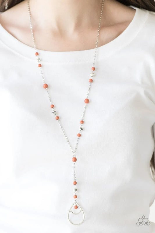 Sandstone Savannahs - Orange necklace long papa