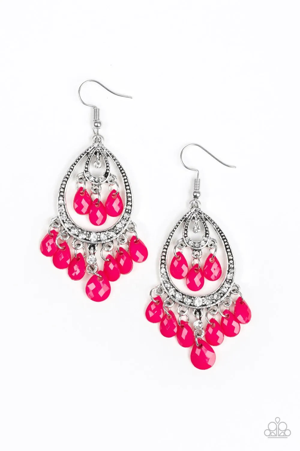 Gorgeously Genie - pink earrings papa