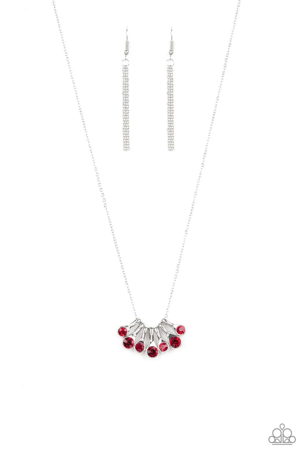 Slide Into Shimmer red/ pink necklace short papa