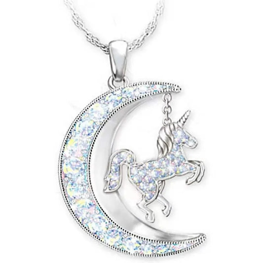 unicorn in the sky iridescent short necklace